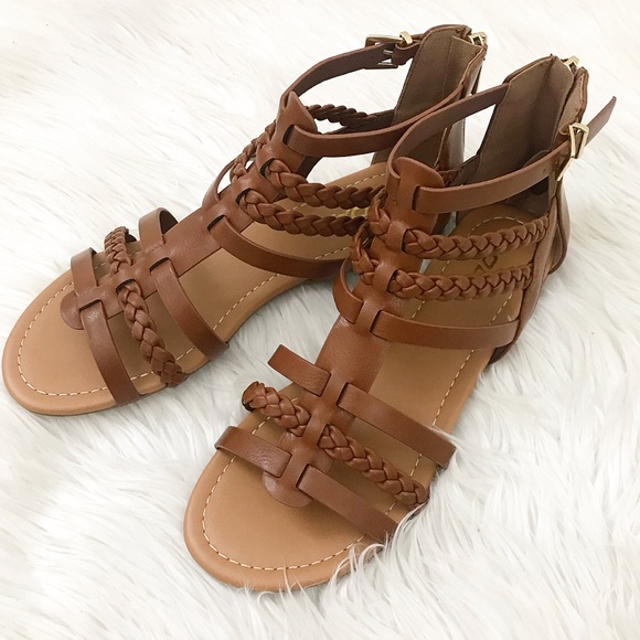 Camel Braided Gladiator Sandals - Picture 2 of 5